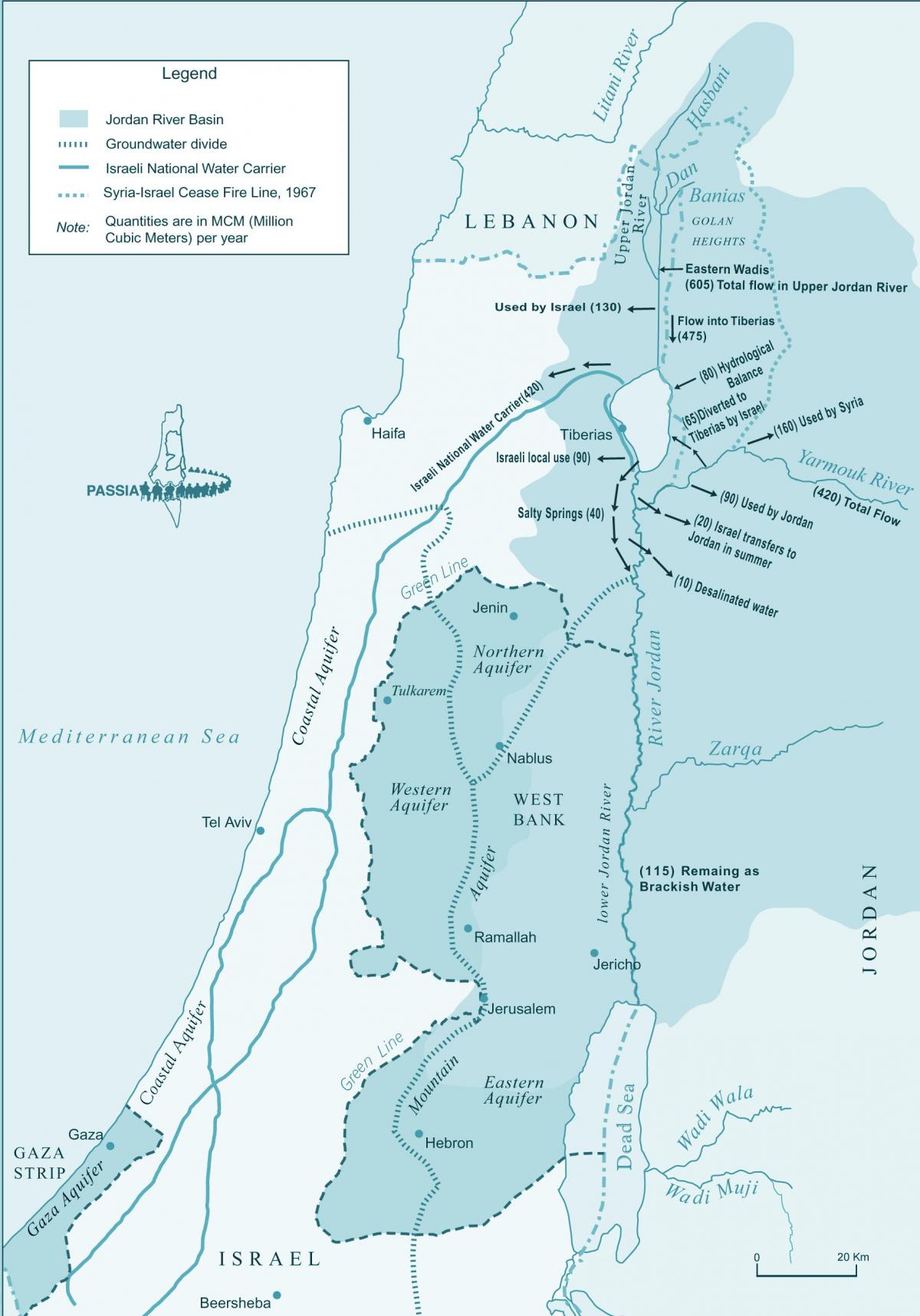 карта на река Израел 