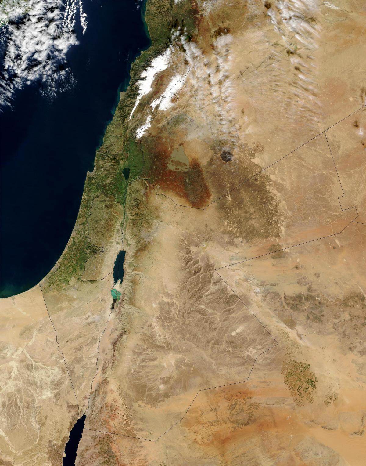 карта на Израел сателитна 