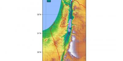 Карта на Израел височина