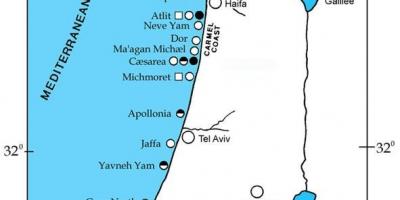 Карта на Израел пристанища