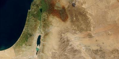 Карта на Израел сателитна 